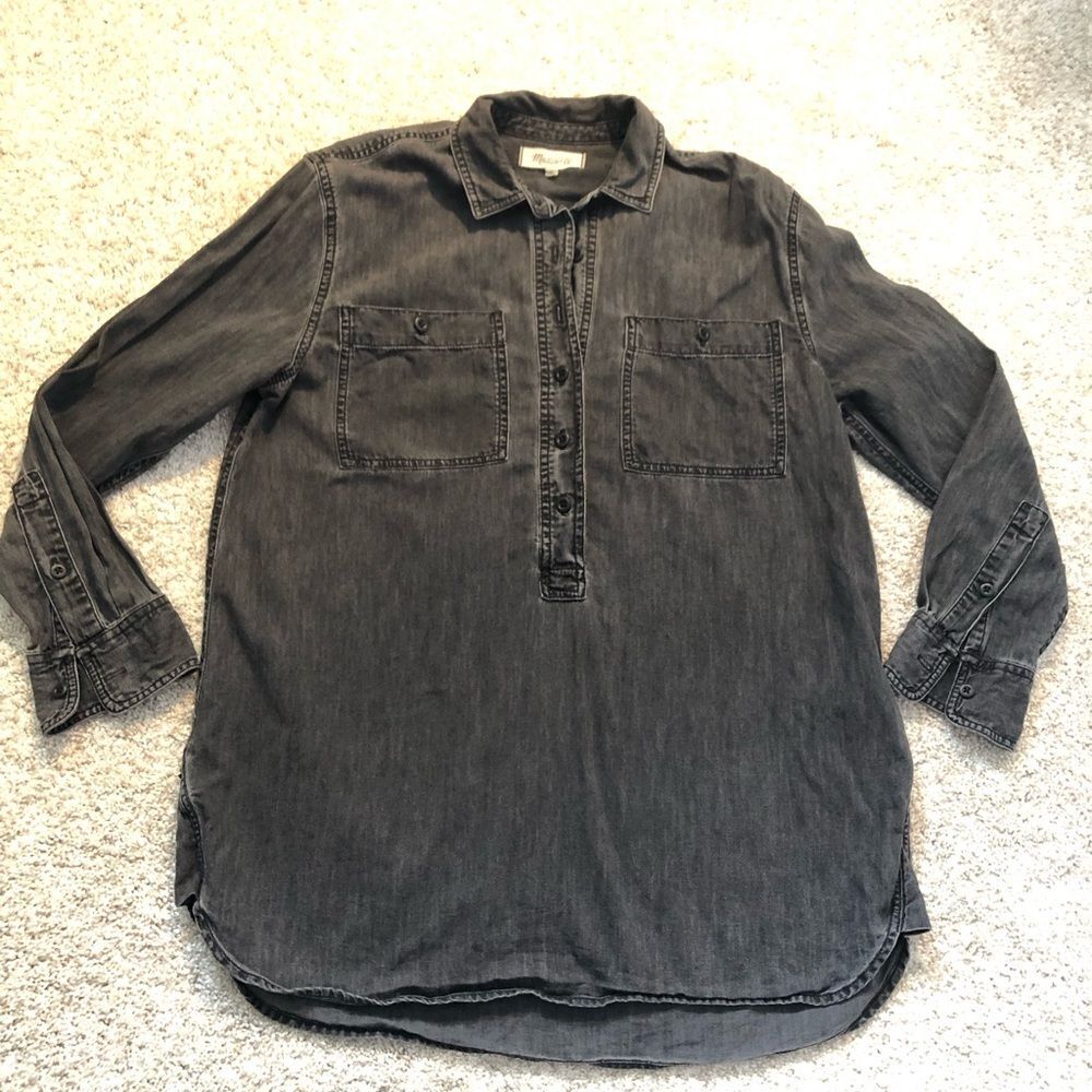 Madewell denim blouse top shirt, size small